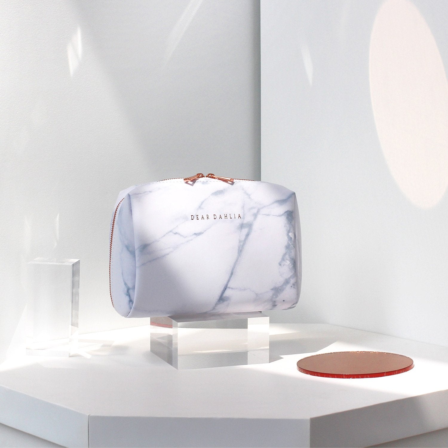 Signature Marble Makeup Pouch